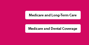 Medicare and Long-Term Care (button) | Medicare and Dental Coverage (button)
