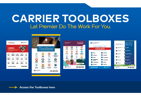 Carrier Toolboxes - Let Premier Do The Work For You. Access the Toolboxes Here (button)
