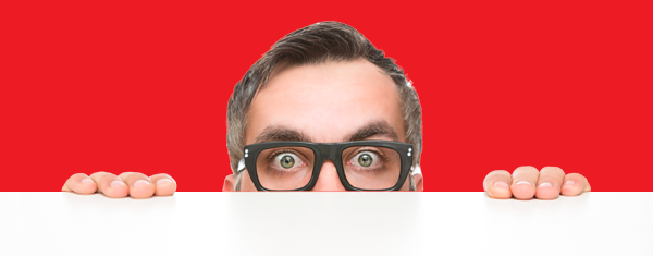 (Man excited peeking)