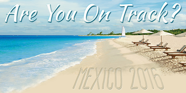 Are you on track? Mexico 2016 (picture of white chairs on sandy beach