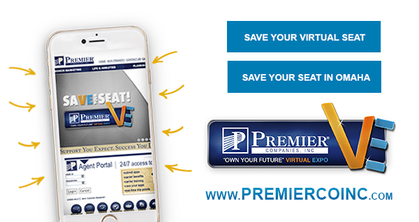 Save your Virtual Seat | Save your Seat in Omaha | Premier Companies, Inc. | "Own Your Future" Virtual Expo | www.premiercoinc.com (phone)
